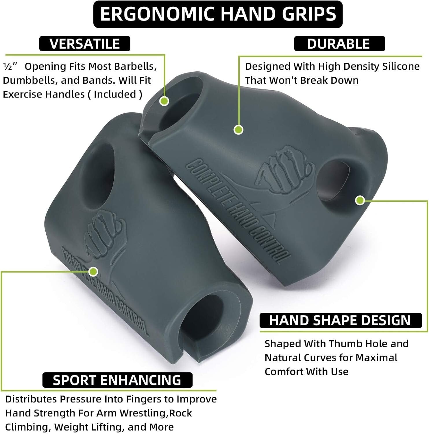 Customizable Silicone Grip Handles for Arm Wrestling & Strength Training