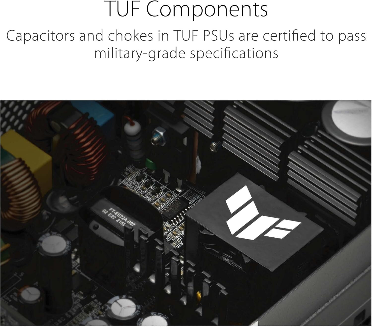 Efficient 750W TUF Power Supply - 80+ Gold Certified with Dual Ball Bearing Fan