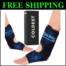 Load image into Gallery viewer, Cold Therapy Ankle Ice Wrap with 2 Gel Packs - Ideal for Injuries &amp; Recovery
