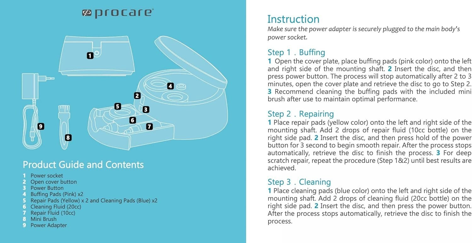 Eco-Friendly Disc Care: ProcareSelect Cleaning & Repair Kit for Optical Media