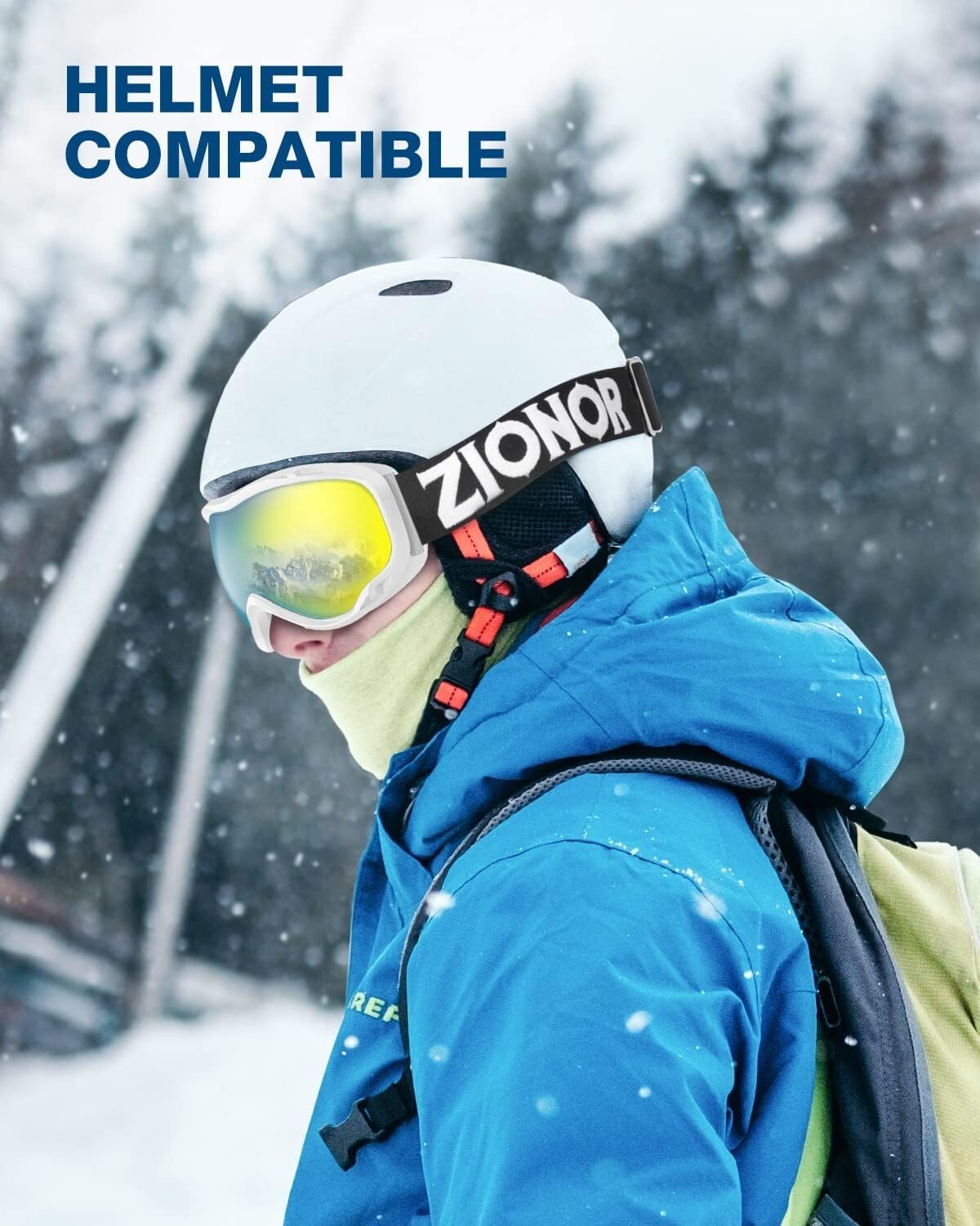 Comfy OTG Ski Goggles with Anti-Fog & UV Protection - Ideal for Youth & Adults