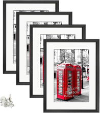 Load image into Gallery viewer, Classic Rectangular Black Frames - Set of 4, Perfect for Home Gallery Displays