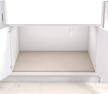 Load image into Gallery viewer, Taupe Under Sink Mat - Silicone Waterproof Tray for Kitchen Cabinets 34.25"x22"