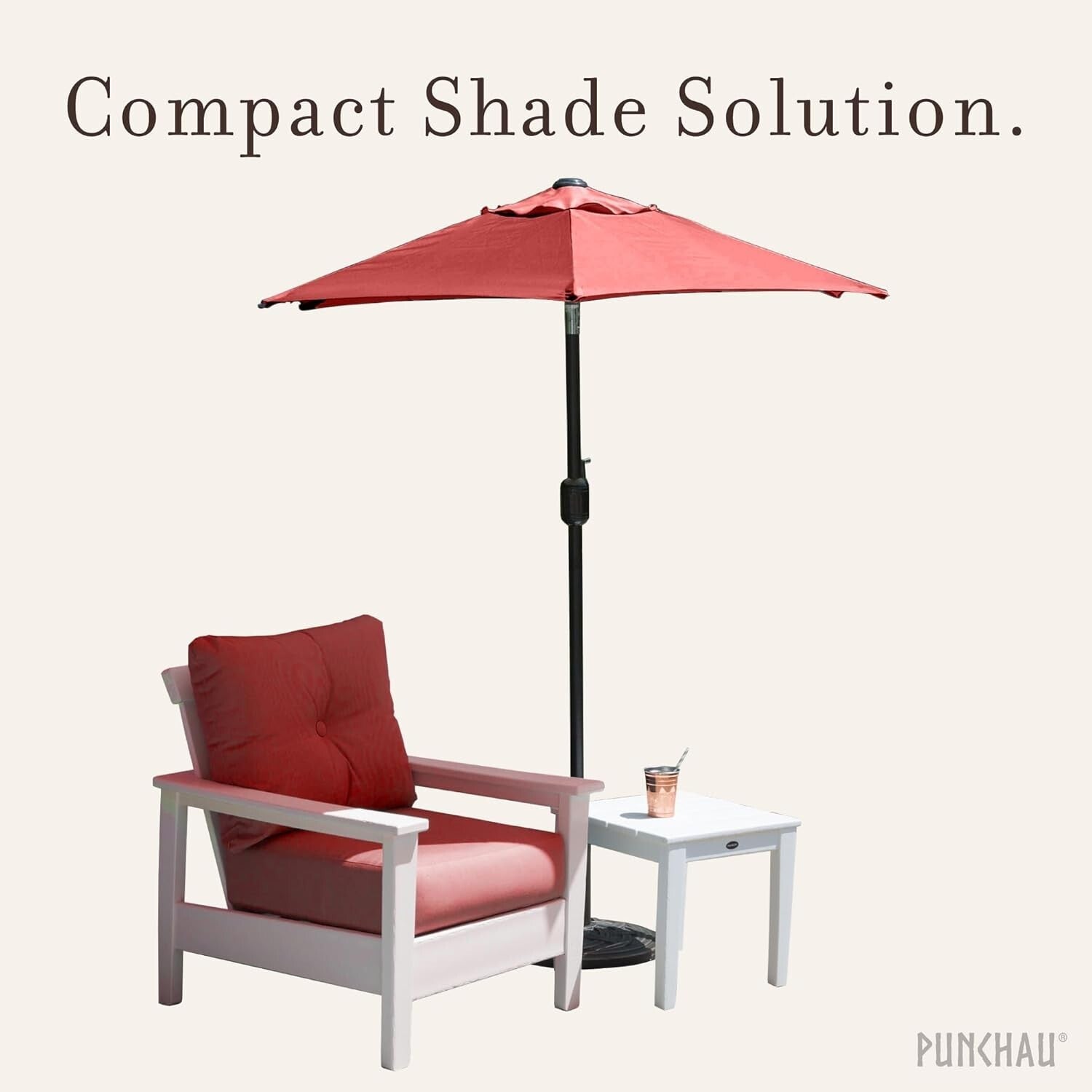Durable 6 Ft Umbrella with Easy Crank and Tilt - Wine Red for Outdoor Spaces
