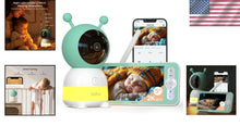 Load image into Gallery viewer, Smart Baby Monitor: 2K Resolution, Night Vision, &amp; Dual App Control - Lullabies