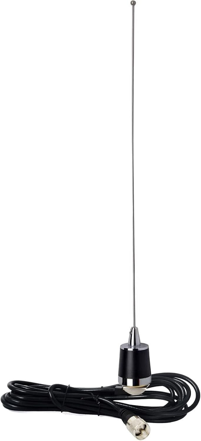 Lightweight 144Mhz/430Mhz Antenna + 13ft Cable for Enhanced Mobile Connectivity