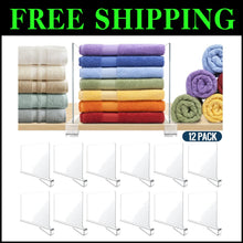 Load image into Gallery viewer, 12 Pack Clear Acrylic Shelf Dividers for Stylish Closet and Home Organization