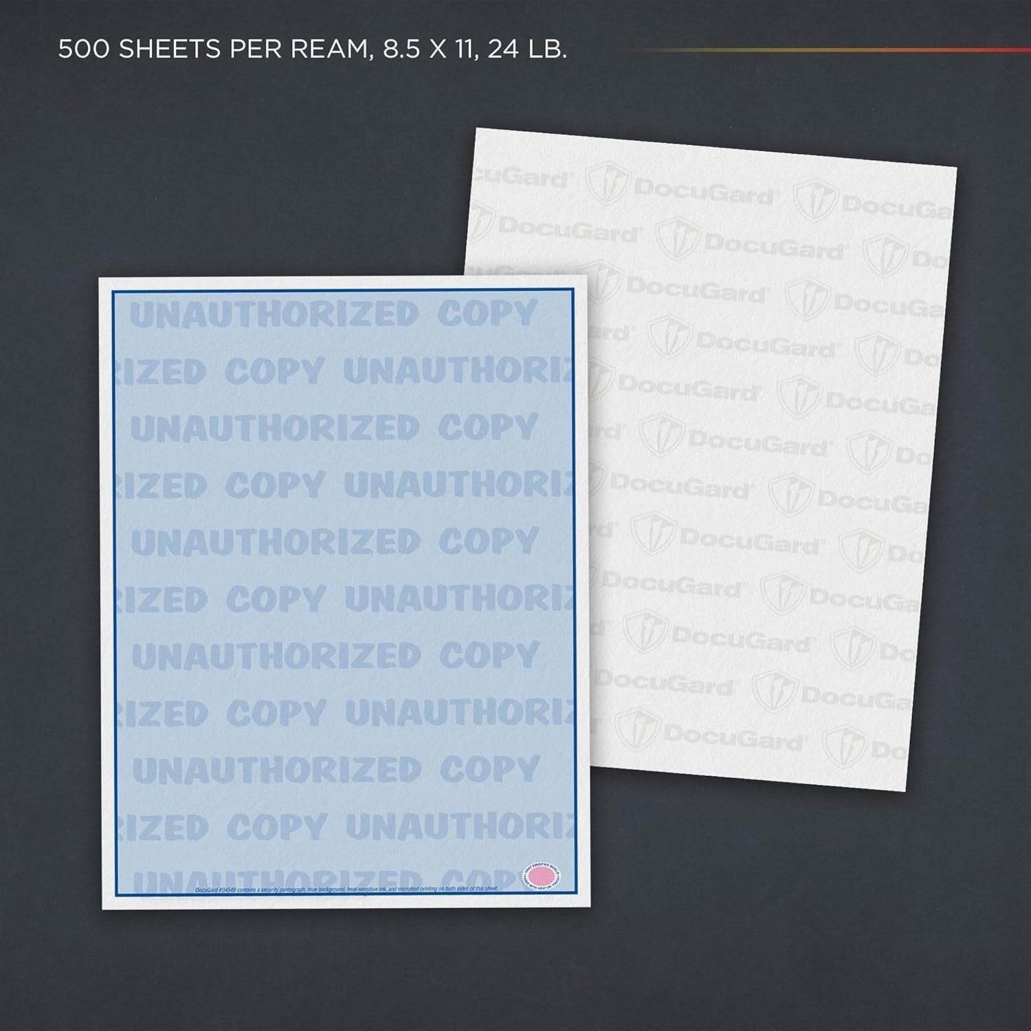 Environmentally Friendly Blue Security Paper - 500 Sheets, Perfect for Legal Use