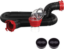 Load image into Gallery viewer, 15-Foot Heavy-Duty RV Sewer Hose Kit with ClearView Adapter for Easy Draining