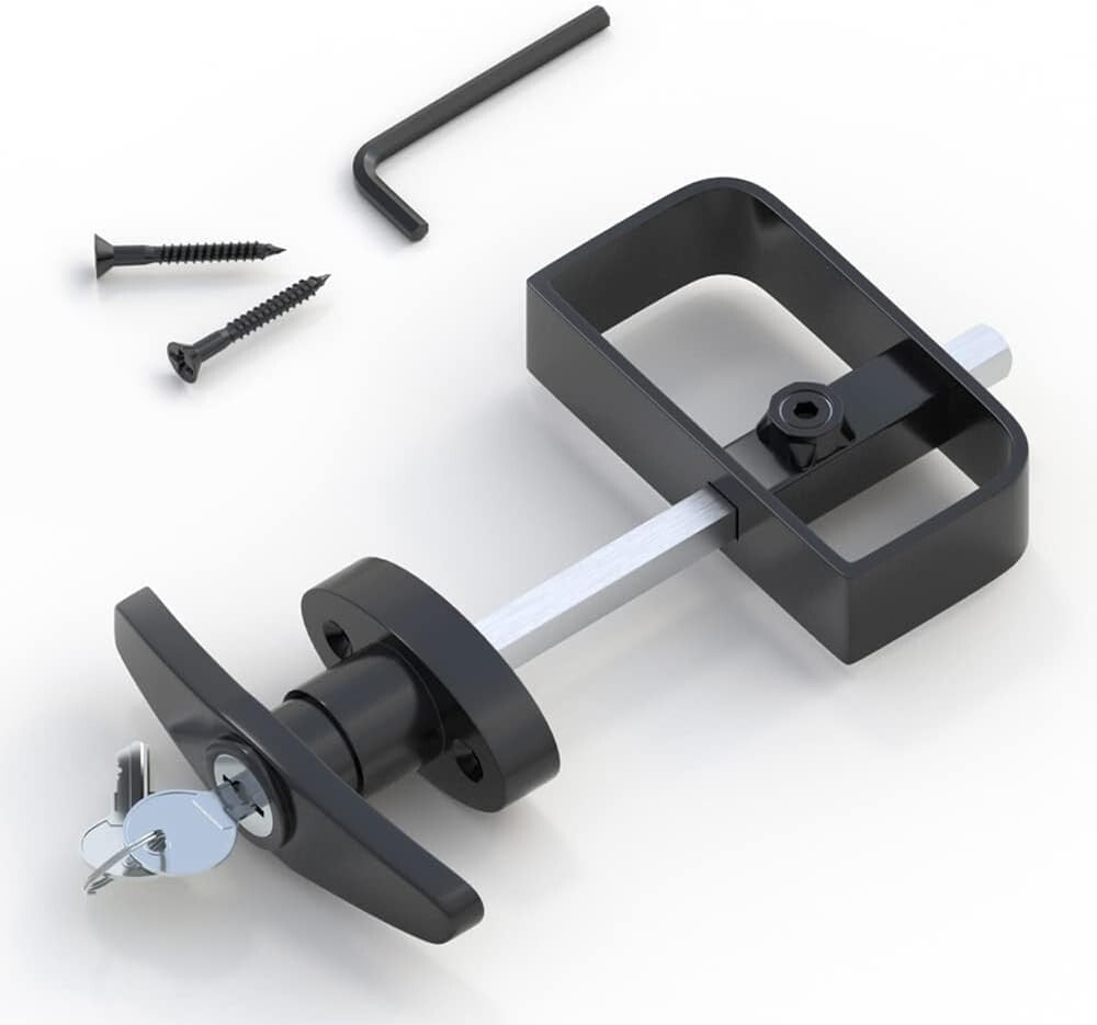 4-Pack Heavy-Duty Shed Lock Latch - Zinc Alloy & Carbon Steel Security Solution