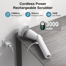 Load image into Gallery viewer, Rechargeable Cordless Spin Brush with Adjustable Length for Effortless Cleaning
