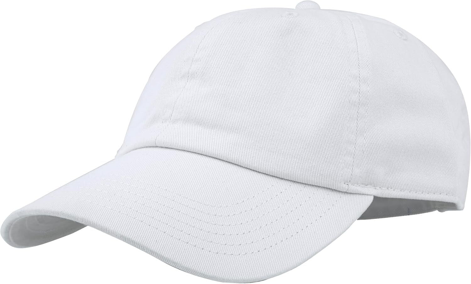 12-Pack Adjustable Cotton Caps - White Baseball Hats for Teams or Events