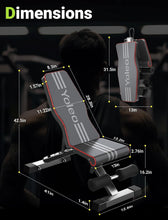 Load image into Gallery viewer, Portable Adjustable Weight Bench with Heavy-Duty Steel Frame for Home Workouts