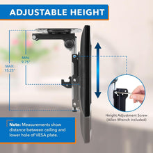Load image into Gallery viewer, Adjustable Flip Down TV &amp; Monitor Mounting Solution - 90° Tilt for Small Spaces