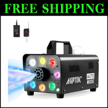 Load image into Gallery viewer, Odorless 500W Fog Machine with LED Lights &amp; Wireless Control - Perfect for Stage