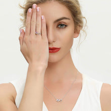 Load image into Gallery viewer, Elegant 925 Silver Infinity Heart Ring with Cubic Zirconia - Gift Box Included