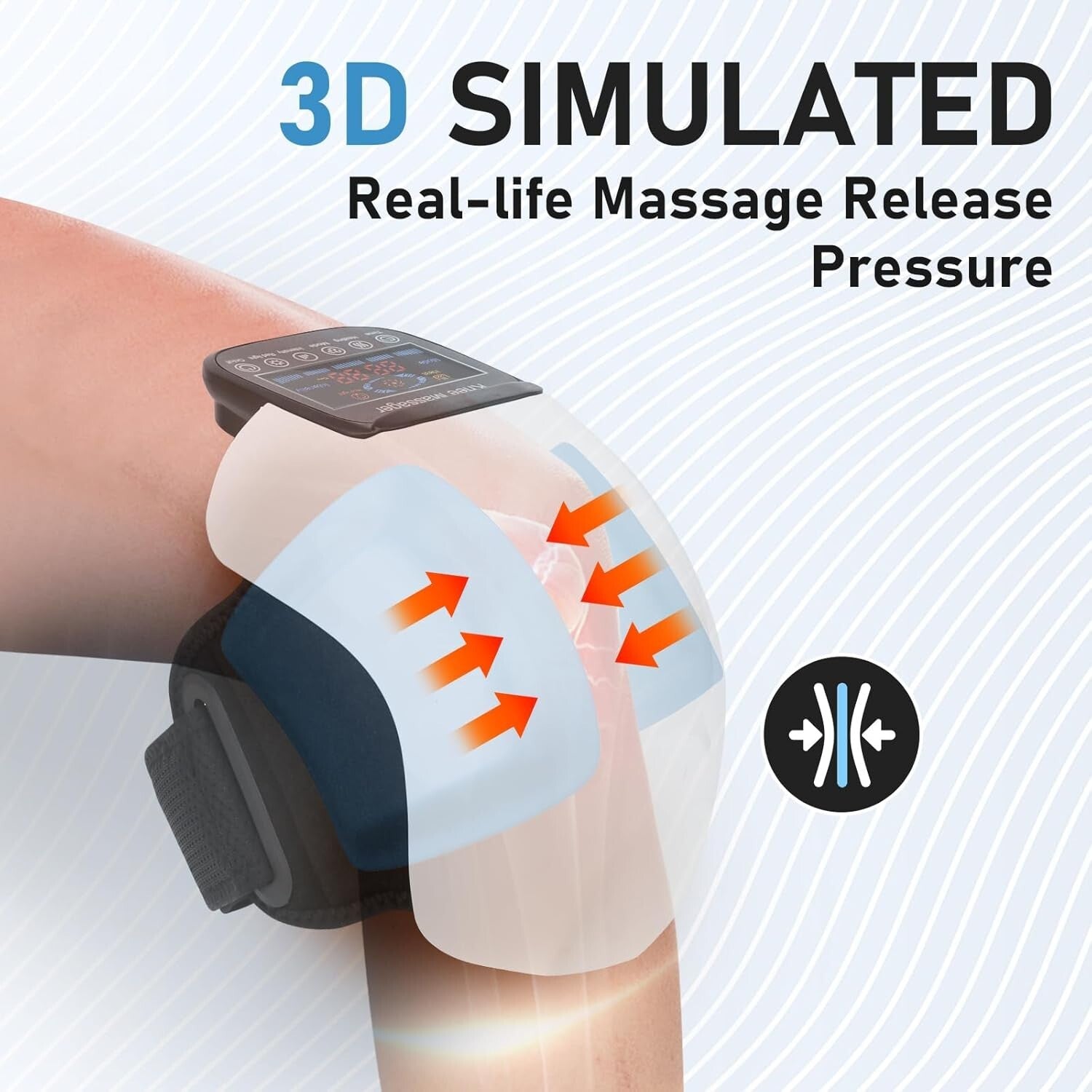 Multi-Function Knee and Shoulder Massager - Rechargeable with Red Light Therapy