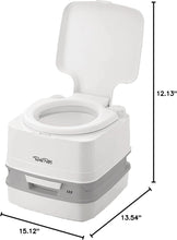 Load image into Gallery viewer, Elegant White 135 Floor-Mounted Portable Toilet – Ideal for RVs, Boats, and Vans