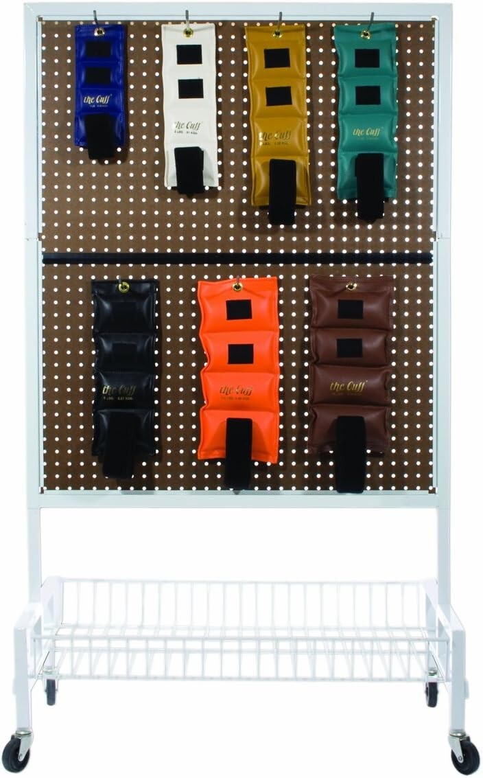 Durable Adjustable Ankle and Wrist Weights for Cardio and Toning - Rack Included