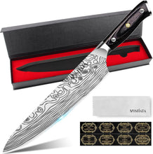 Load image into Gallery viewer, Chef Knife 10-Inch - Forged Stainless Steel with Comfortable Micarta Handle