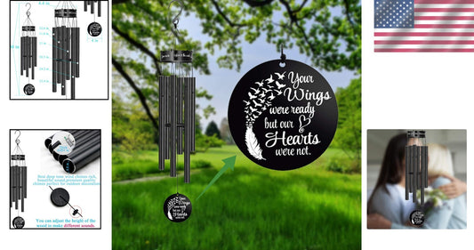 Durable 30-Inch Aluminum Wind Chimes - Meaningful Memorial Gift for Moms, Dads