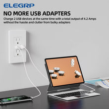 Load image into Gallery viewer, Tamper Resistant USB Outlets with Dual Ports - Easy Install 6 Pack, Matte White