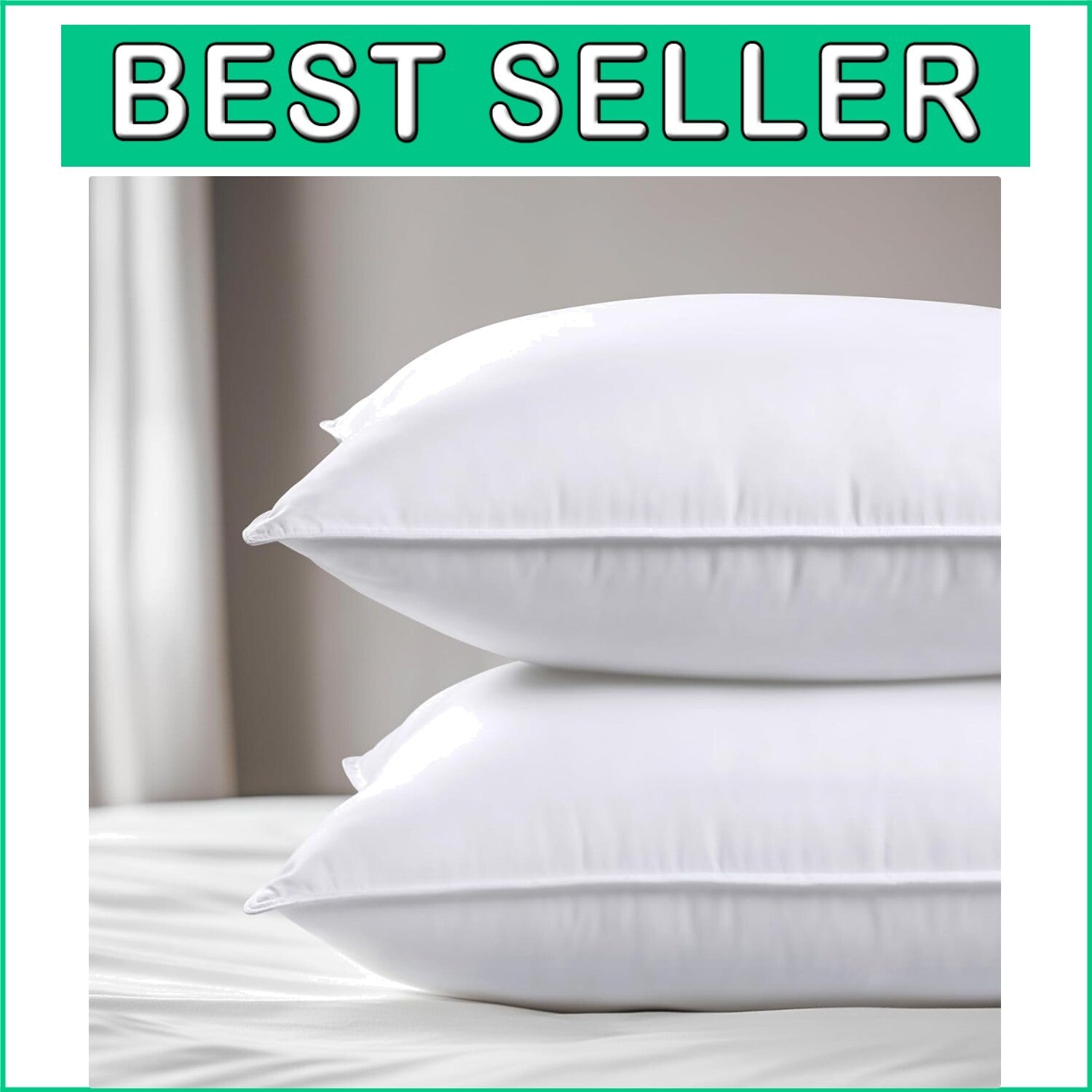 Cloud-Like Down Alternative Pillows Set of 2 - Plush Comfort for All Sleepers