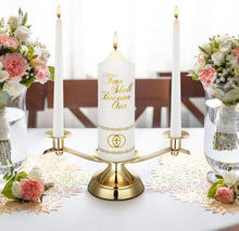 Load image into Gallery viewer, Premium Wedding Candle and Holder Set for Celebrations and Anniversaries
