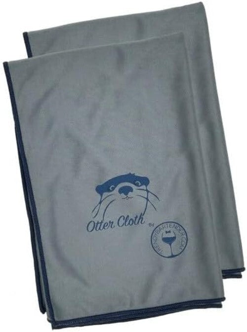 Elegant Grey Microfiber Cloths for Spotless Glass Shine - Pack of 2, 25x20 Inch