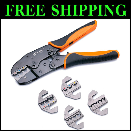 Durable Carbon Steel Crimping Tool Set - Comfortable Grip with Lifetime Warranty