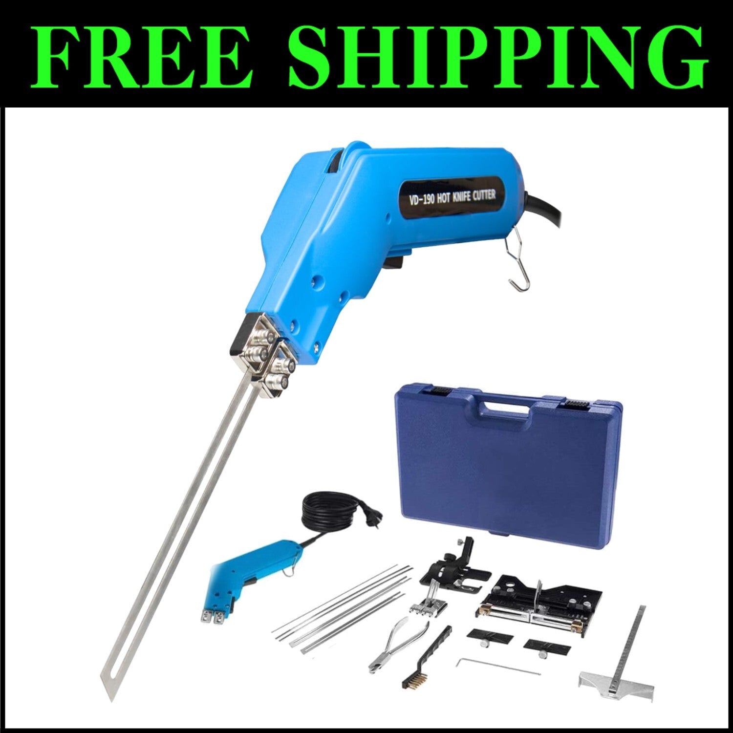 High-Powered 200W Stainless Steel Hot Knife with Versatile Foam Cutting Blades