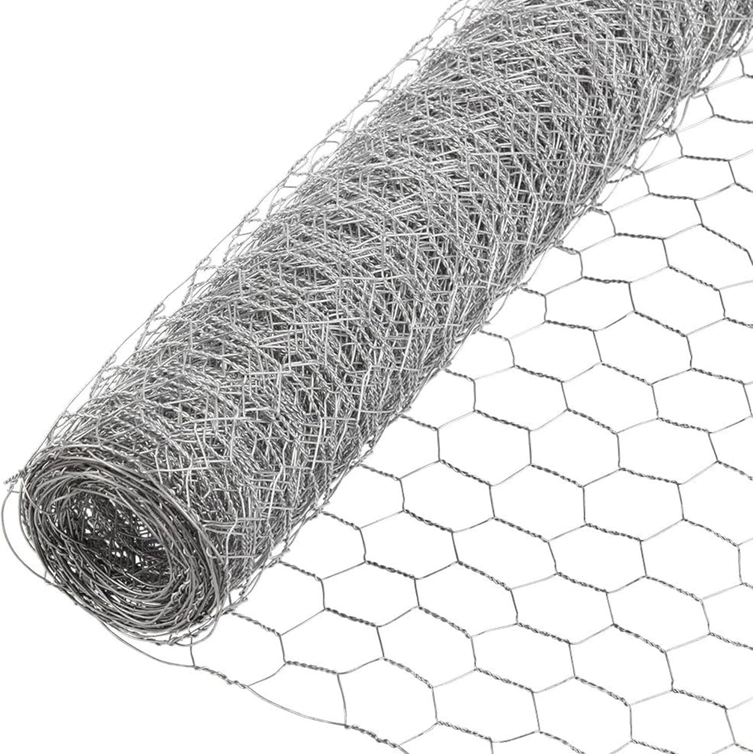 36" x 150' Galvanized Hexagonal Mesh Chicken Wire - Ideal for Birds & Rabbits