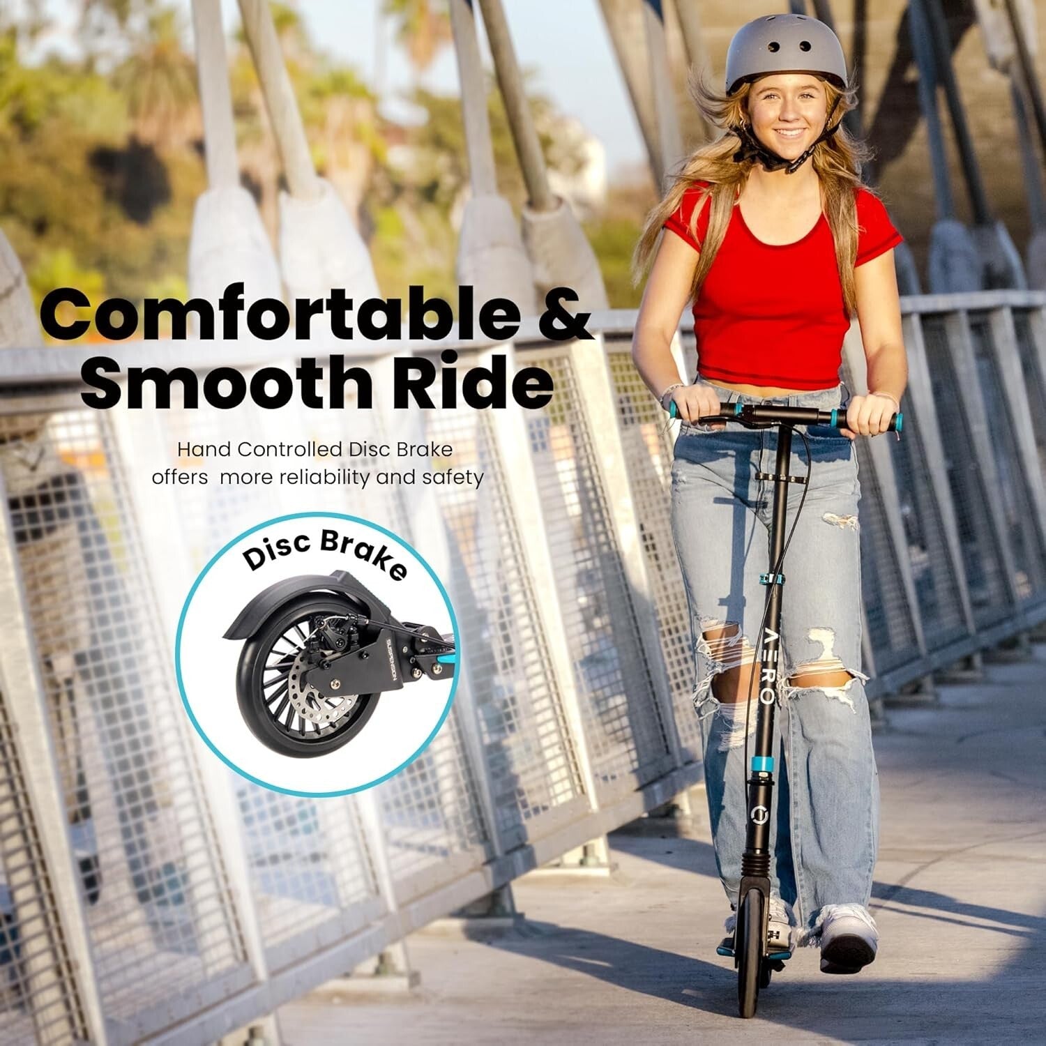 Versatile Kick Scooter for Kids 8-12, Teens & Adults - Maximum Safety & Comfort