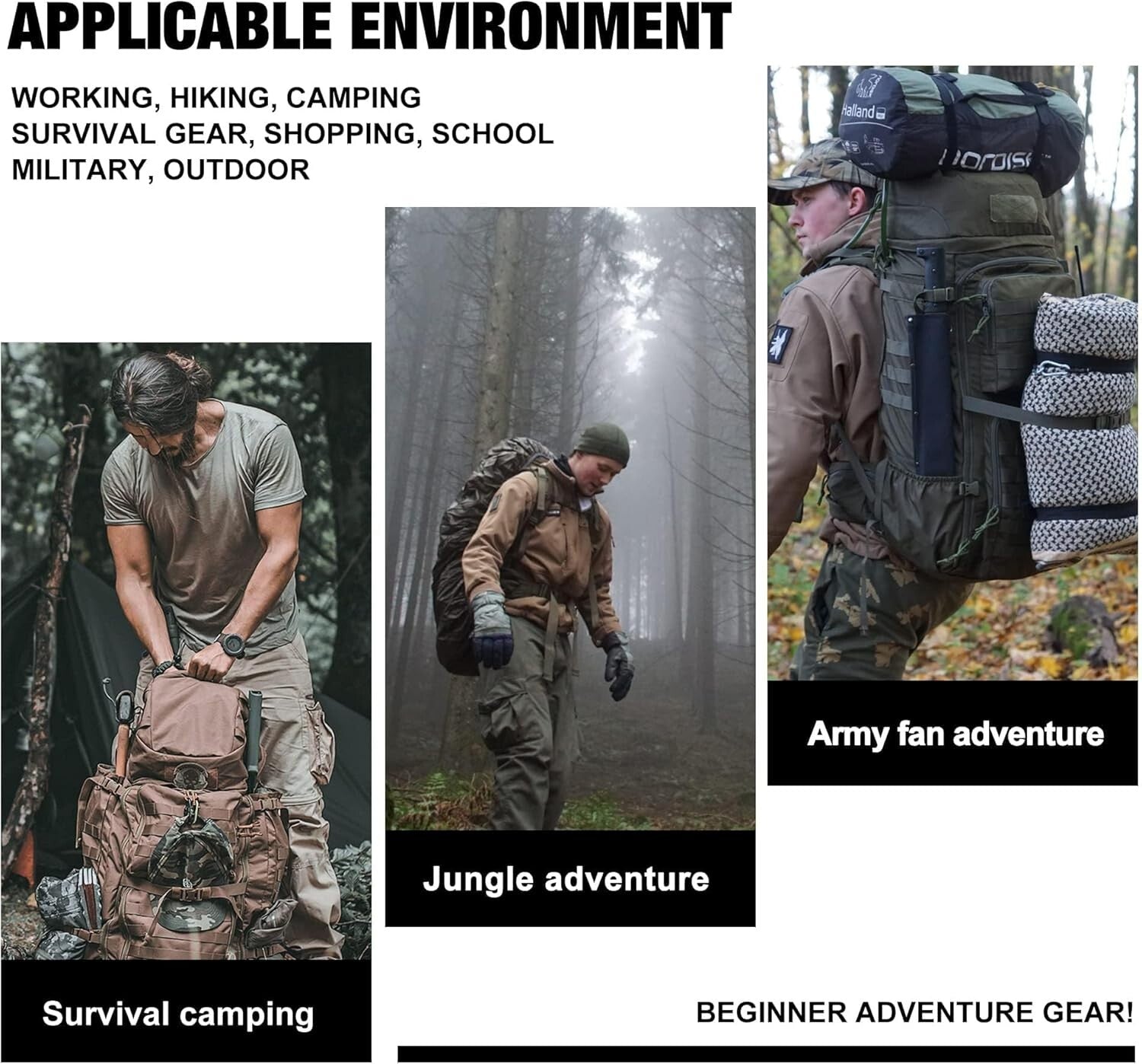 Versatile 25L Tactical Hiking Backpack - Molle System for Outdoor Adventures