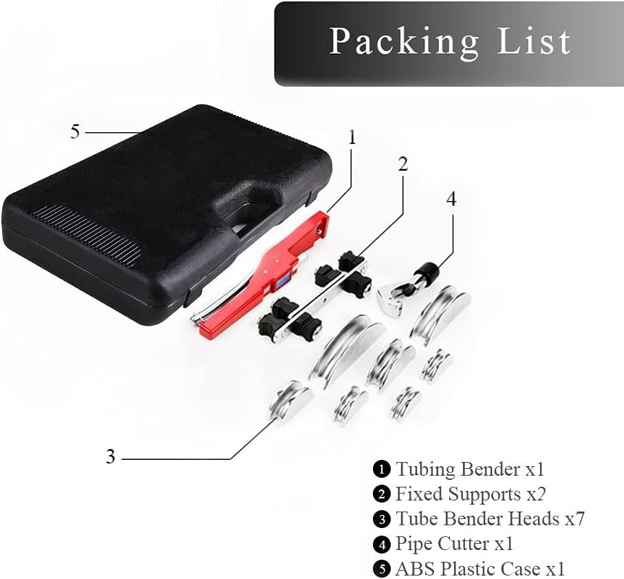 Durable Aluminum Alloy Tubing Bender Set - Complete Kit for HVAC and Plumbing
