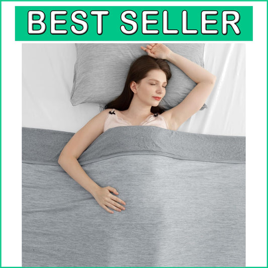 Dual-Sided Arc-Chill Cooling Blanket - 51" x 67" Grey Throw for Ultimate Comfort