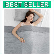 Load image into Gallery viewer, Dual-Sided Arc-Chill Cooling Blanket - 51" x 67" Grey Throw for Ultimate Comfort