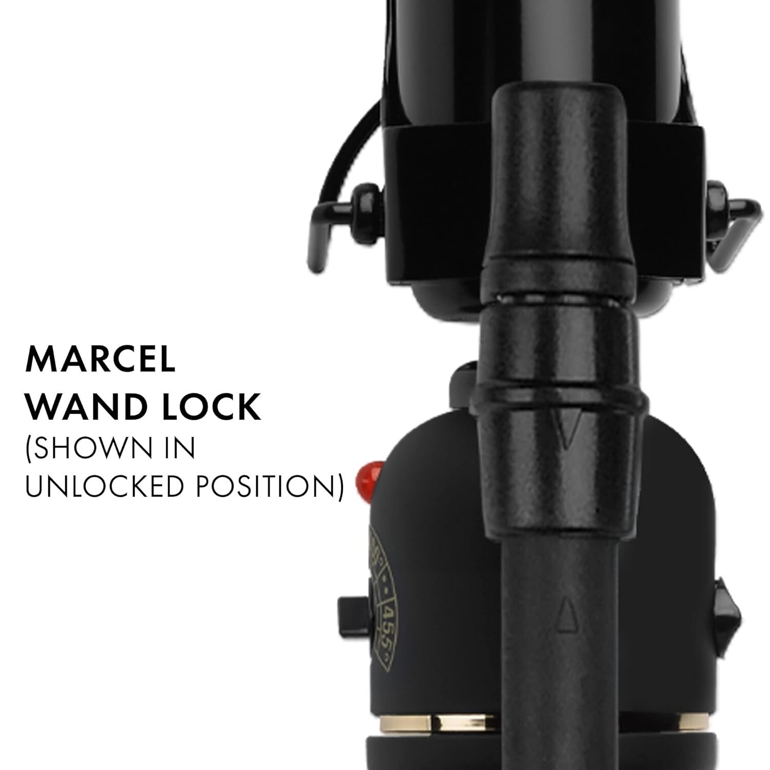 Professional Marcel Curling Iron 1-1/4” - Black Gold Technology for Sleek Styles