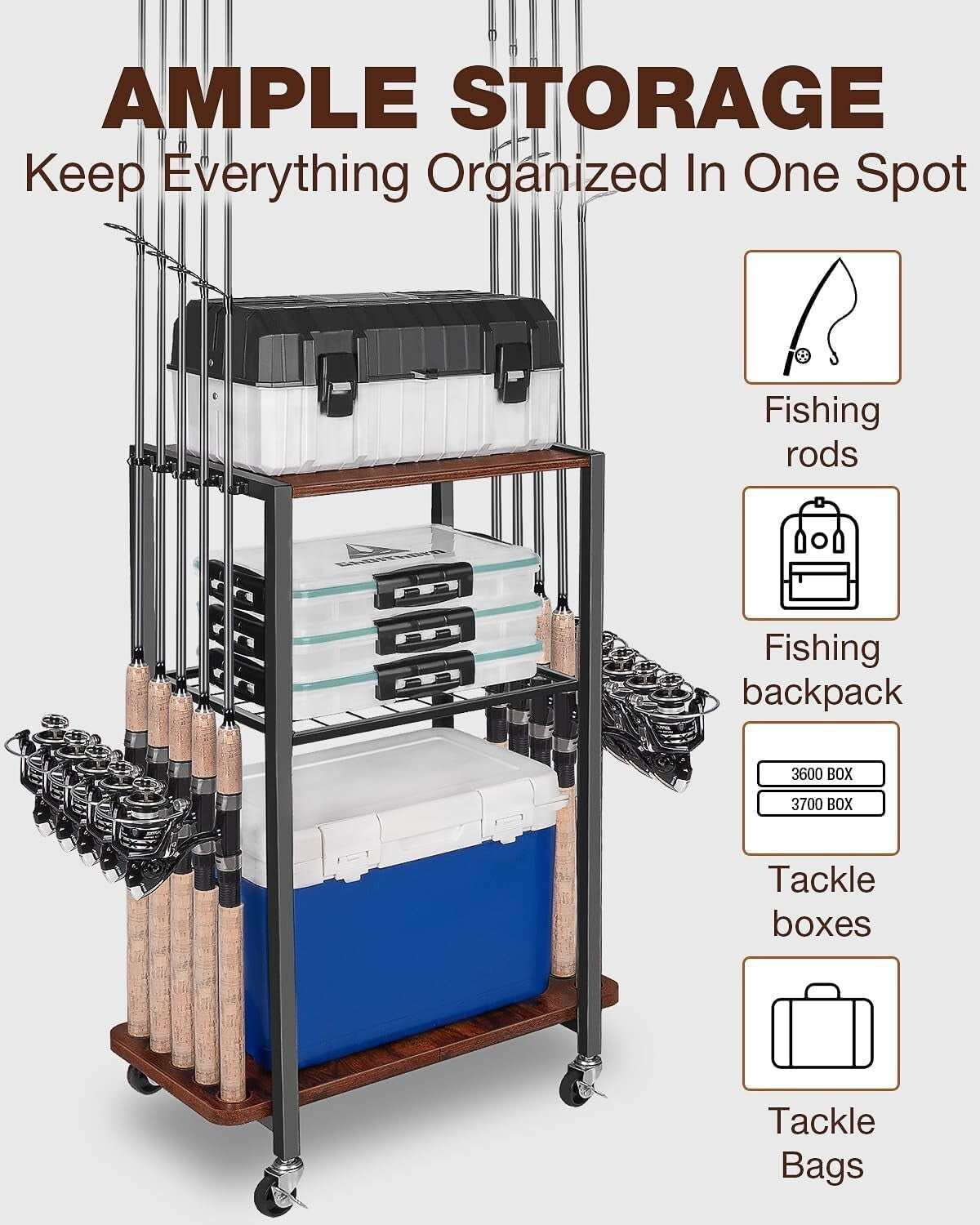 Multifunctional Fishing Rod Holder: Organize and Protect Up to 10 Rods in Style