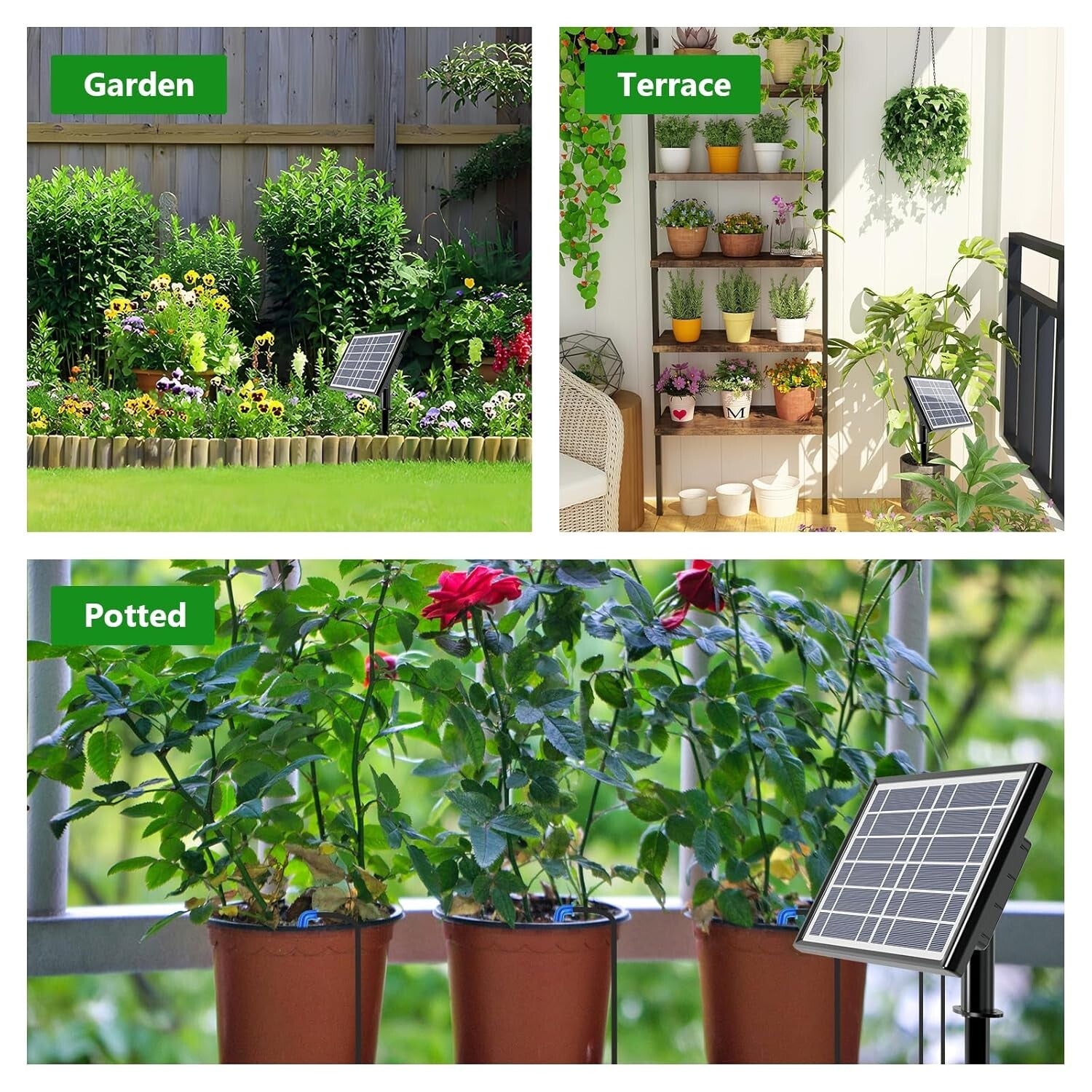 Effortless 15-Pot Solar Powered Drip Irrigation System for Indoor/Outdoor Use