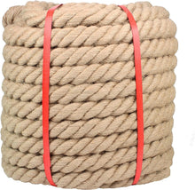 Load image into Gallery viewer, Heavy-Duty 1-1/4 Inch x 100 Ft Manila Rope - Sturdy for Marine, Camping &amp; Decor