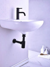 Load image into Gallery viewer, Contemporary Matte Black Brass P Trap - Adjustable Waste Drain Kit for Sinks