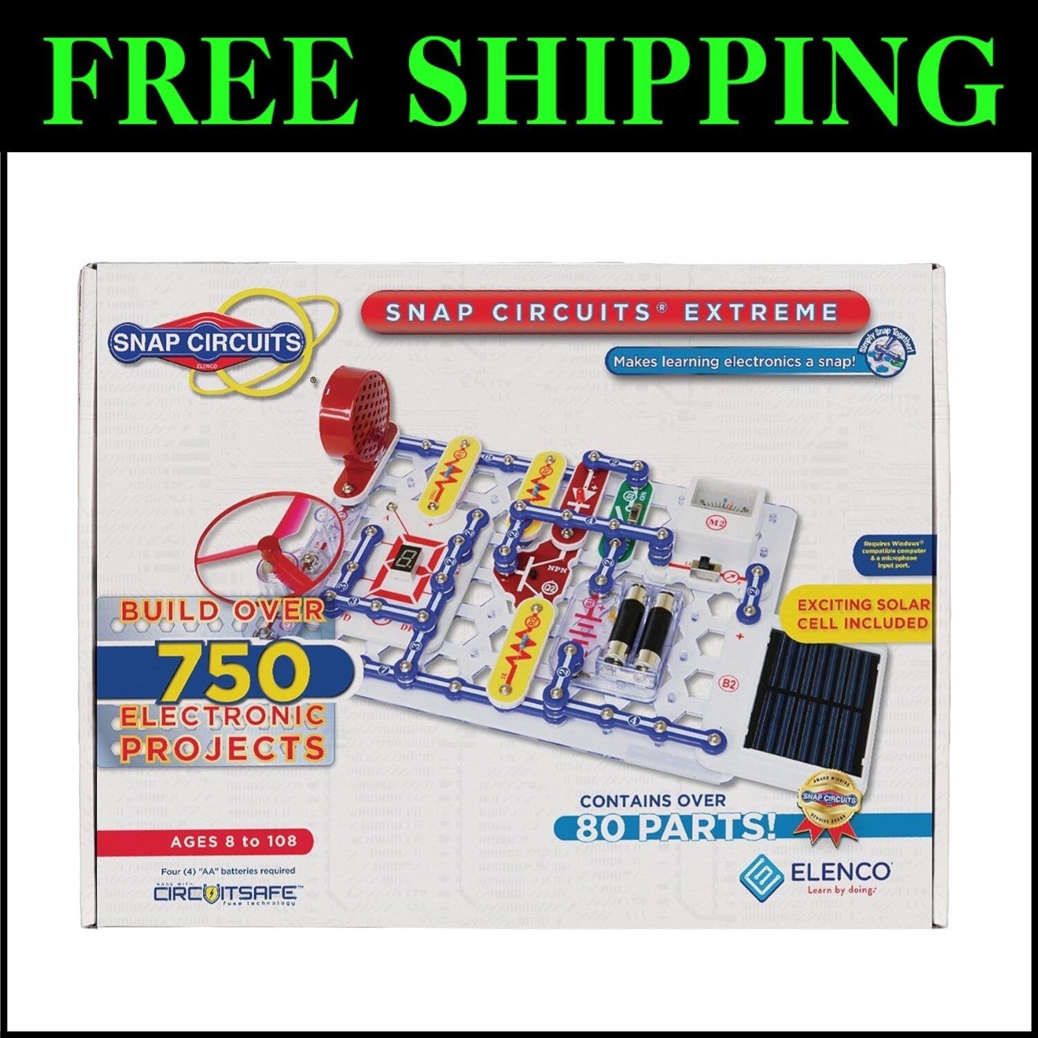 Hands-On Electronics Adventure Kit: 750+ DIY Projects | No Soldering | Age 8+