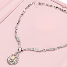 Load image into Gallery viewer, Elegant Pink Velvet Necklace Storage Box for Engagements and Special Occasions