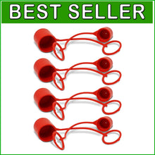 Load image into Gallery viewer, Hydraulic Coupler Dust Caps: Durable Rubber, 4 Sets for Skid Steer Attachments