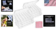 Load image into Gallery viewer, Lightweight and Portable Bead Storage Containers with Customizable Grids - 8pcs