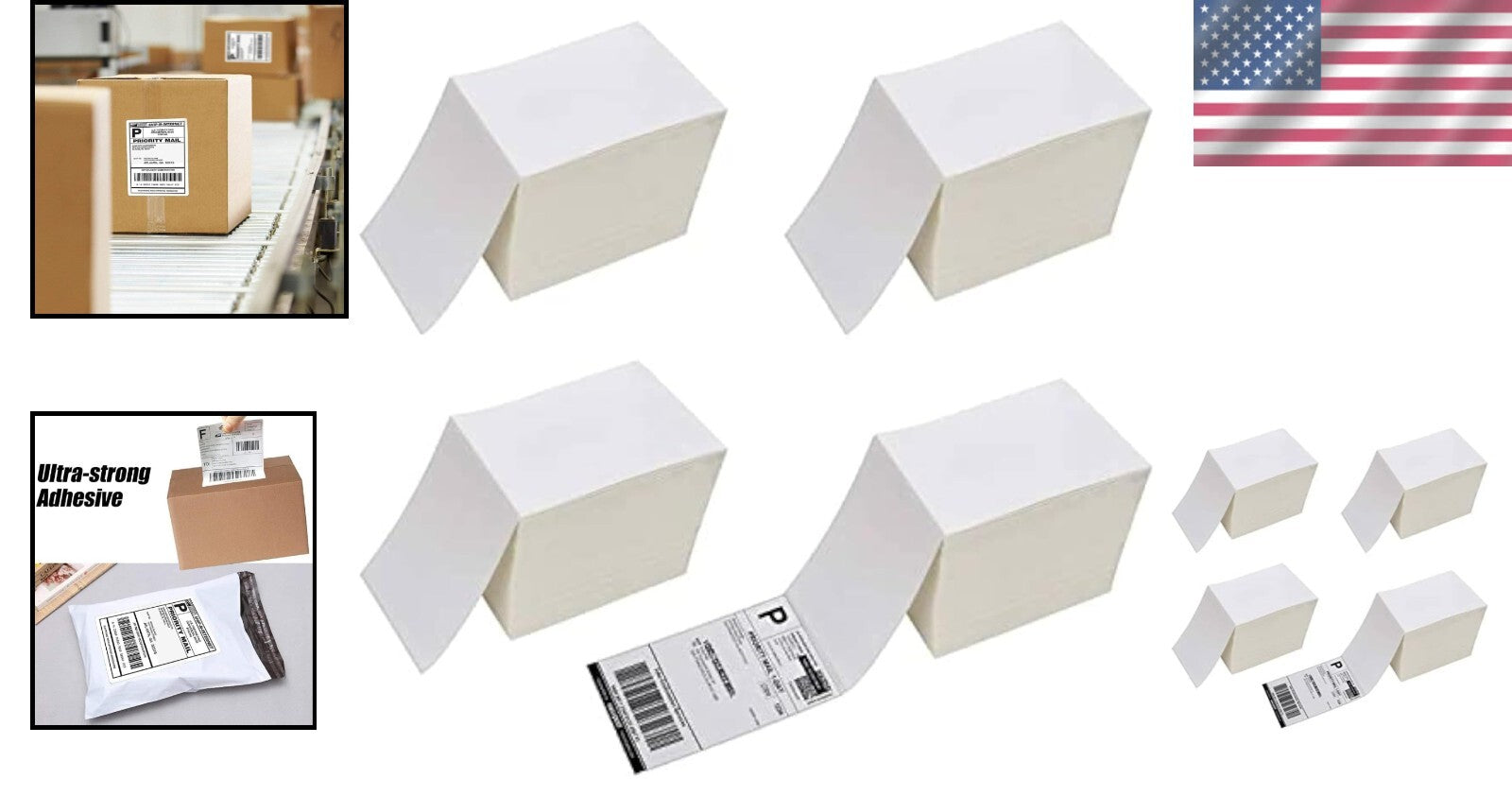 4000 Eco-Friendly 4x6 Direct Thermal Labels with Perforation for Fast Shipping