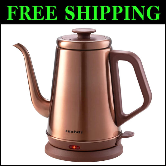 High-Performance 1.0L Copper Electric Kettle with Cool-Touch Handle & Fast Boil