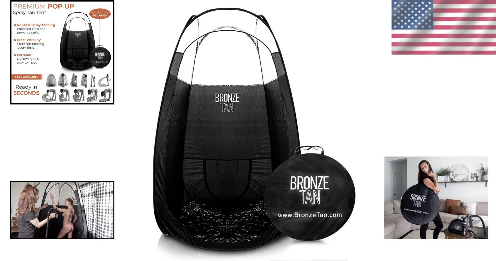 Professional Pop-Up Tan Tent for Effortless Spray Tan Sessions - Includes Case