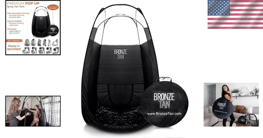 Professional Pop-Up Tan Tent for Effortless Spray Tan Sessions - Includes Case